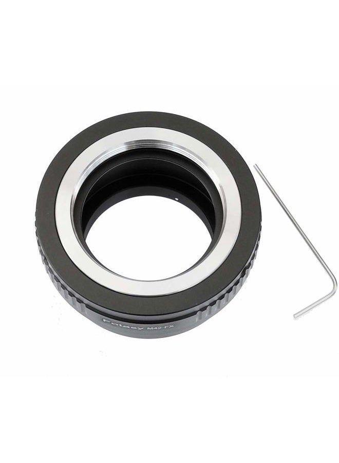 Fotasy Adjustable M42 Lens to Fuji X Adapter, 42mm Screw Mount Lens to X Mount Adapter Compatible with Fujifilm X-Mount X-Pro1 X-Pro2 X-E1 X-E2 X-E3 X-A5 X-M1 X-T1 X-T2 X-T3 X-T10 X-T20 X-T30 X-H1 - Image 2